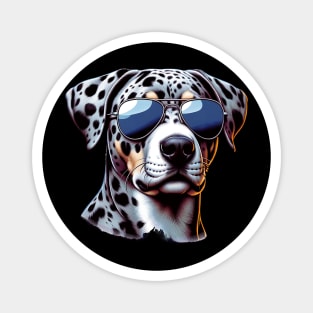 Catahoula Leopard Dog Wearing Sunglasses Magnet